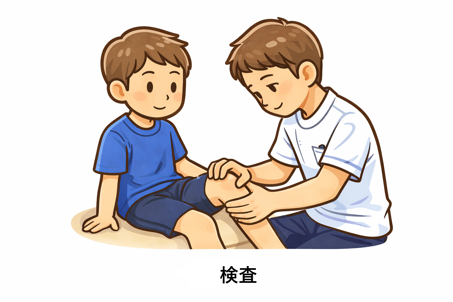 検査をしている風景のイメージ図