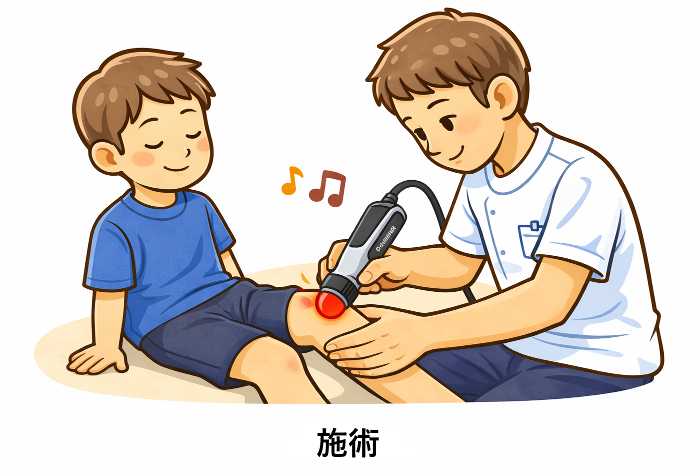 施術している風景のイメージ図