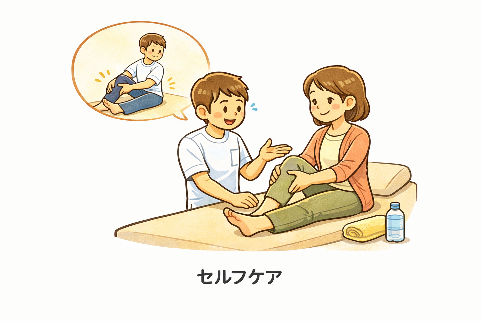 セルフケアを伝えているイメージ図