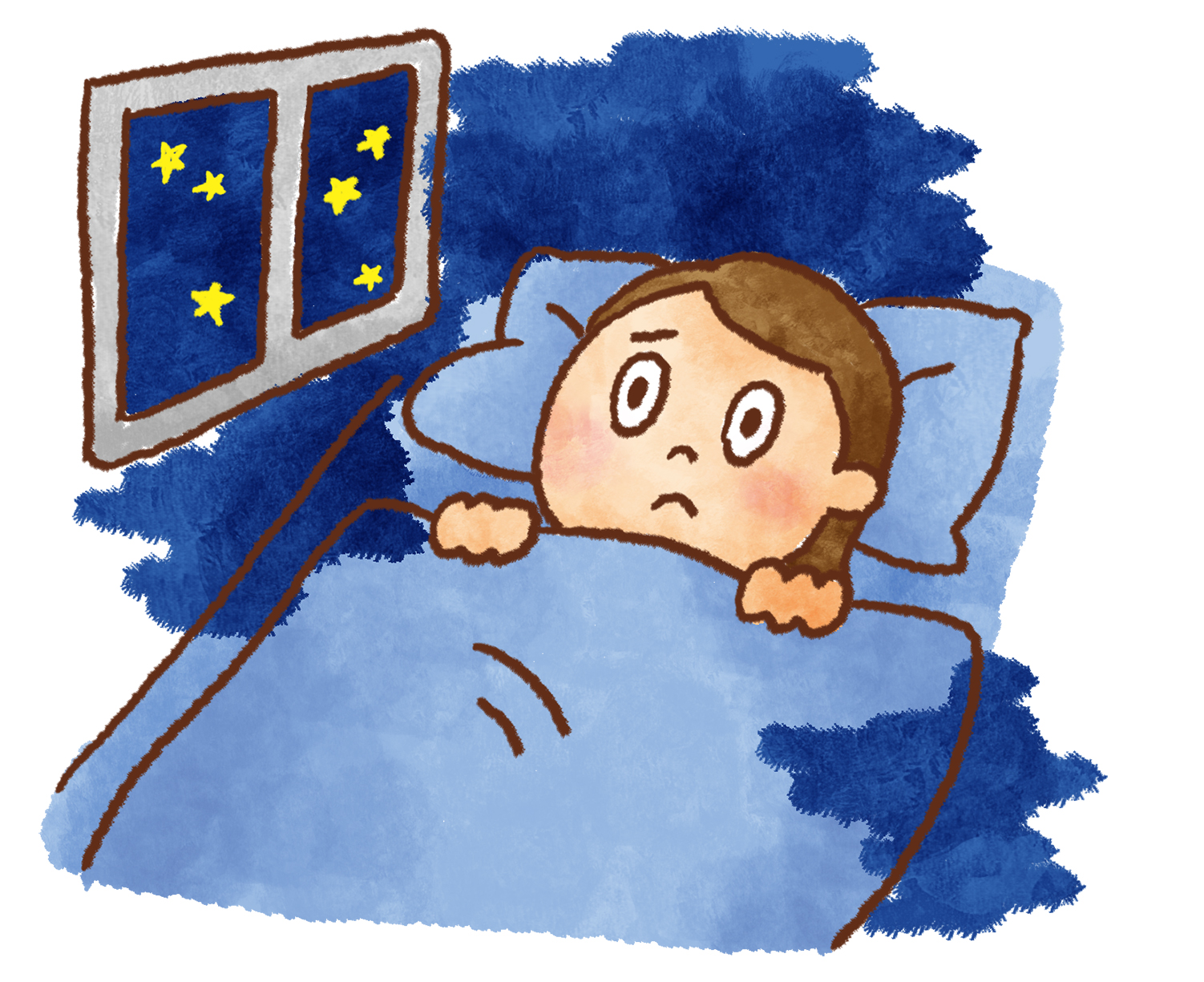 不眠、睡眠障害の女性