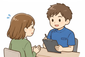カウンセリングしている風景を示すイメージ図