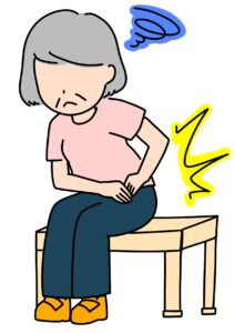股関節が痛む女性