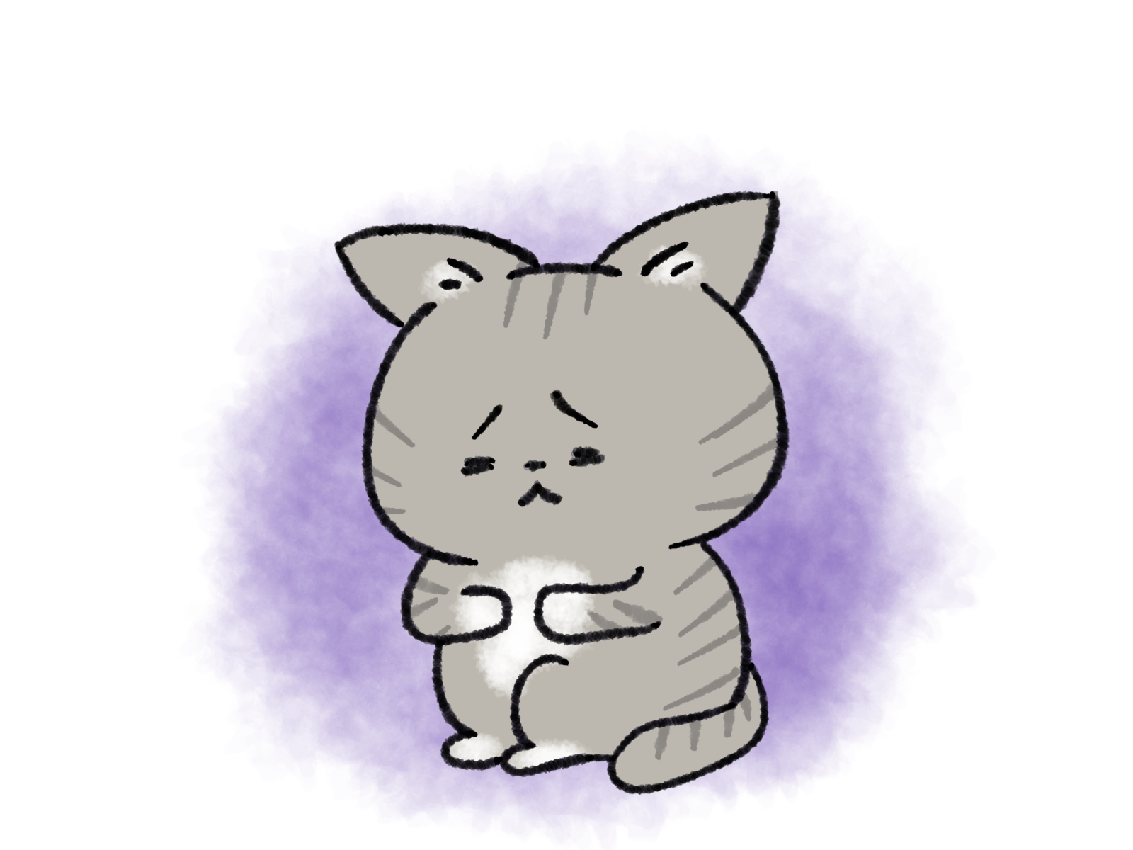 どんよりしている　猫