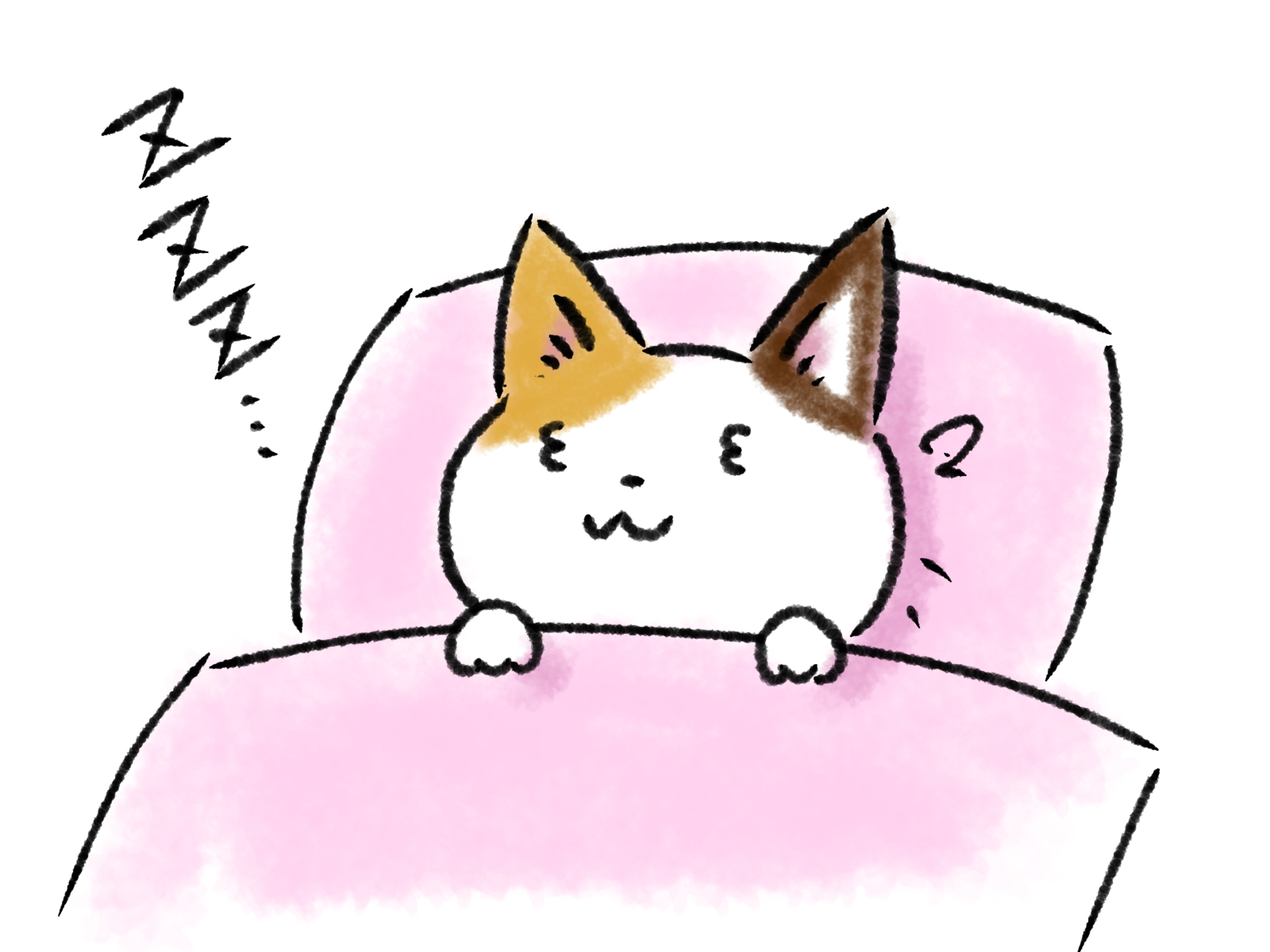睡眠をとる猫
