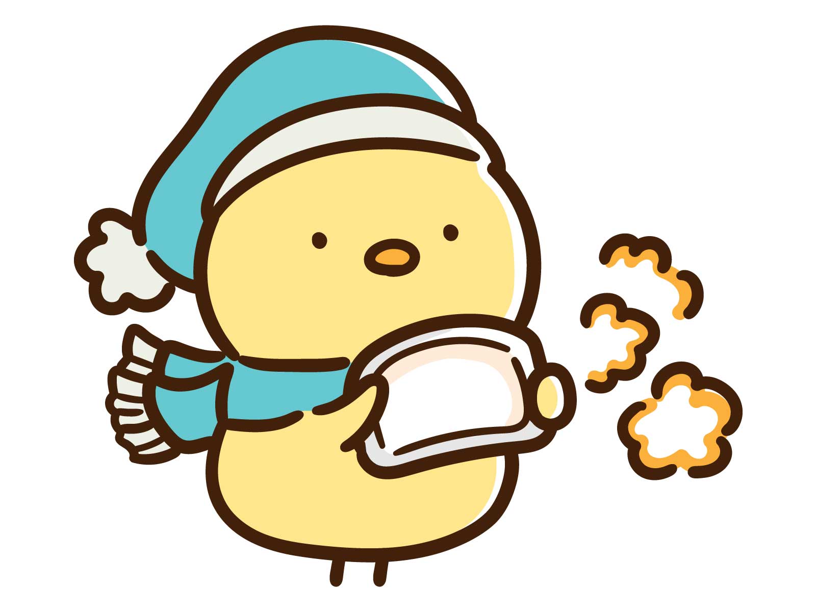 カイロであったかひよこ