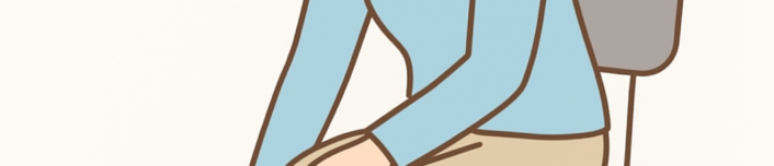 足がしびれている女性のイメージ図