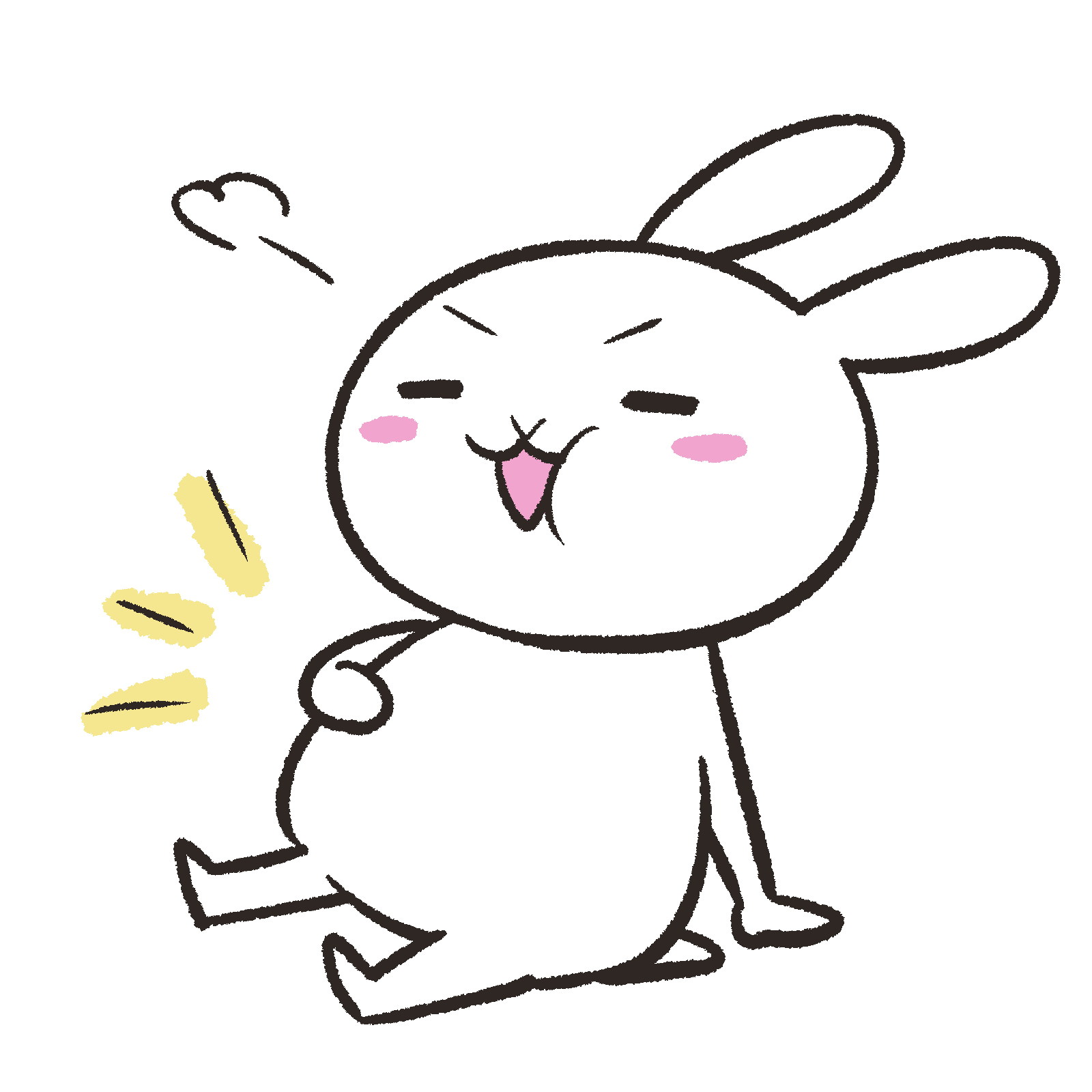 お腹パンパンなウサギ