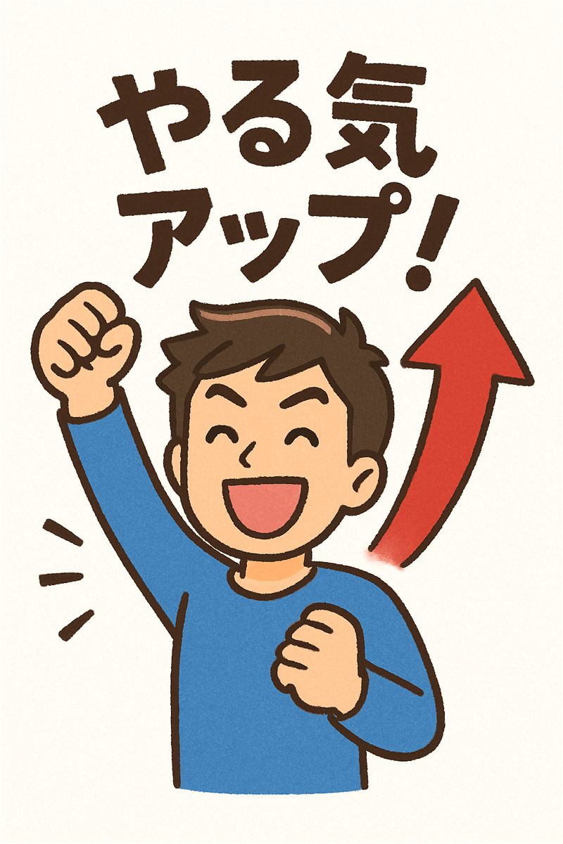 やる気がアップしているイメージ図