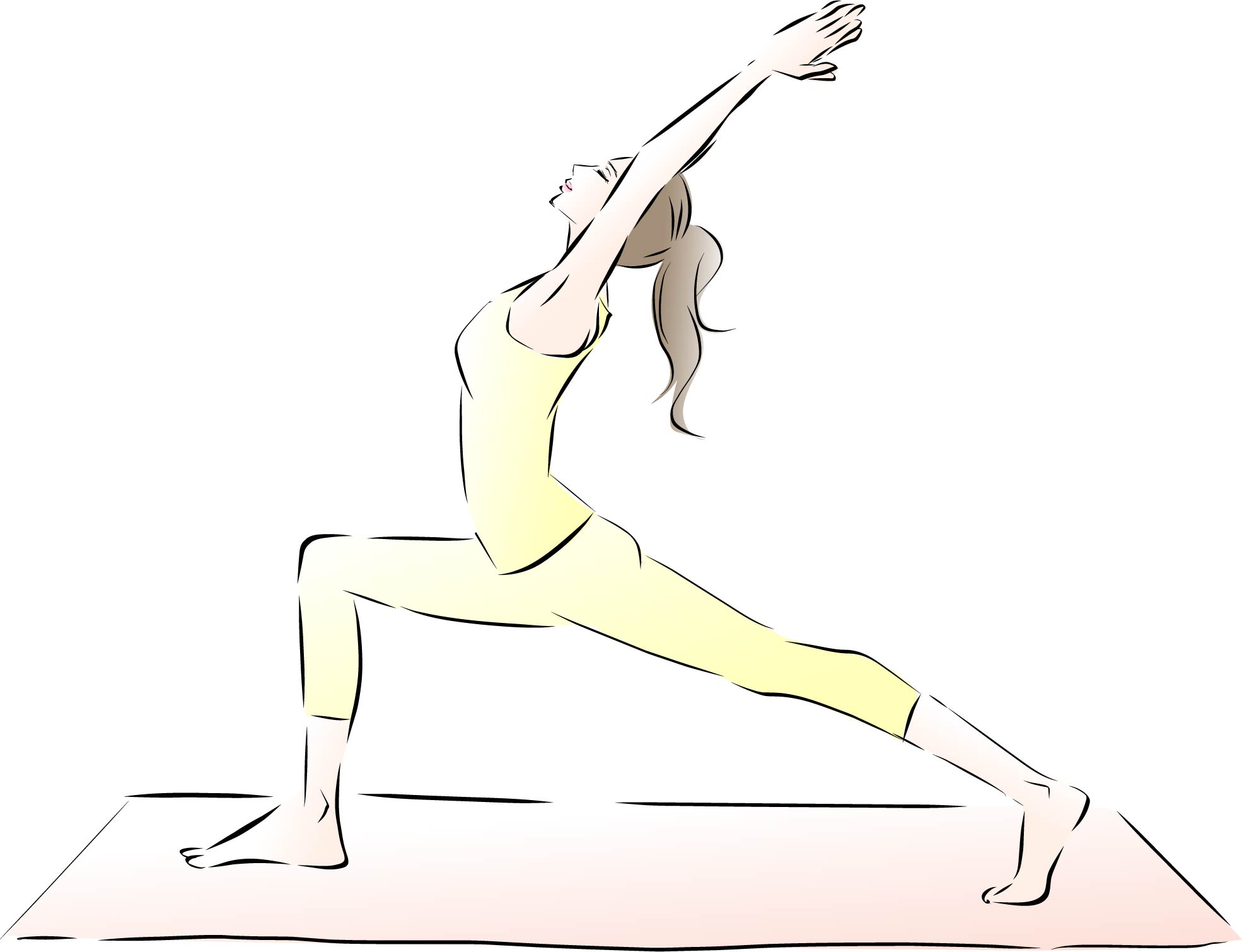 ヨガポーズをする女性