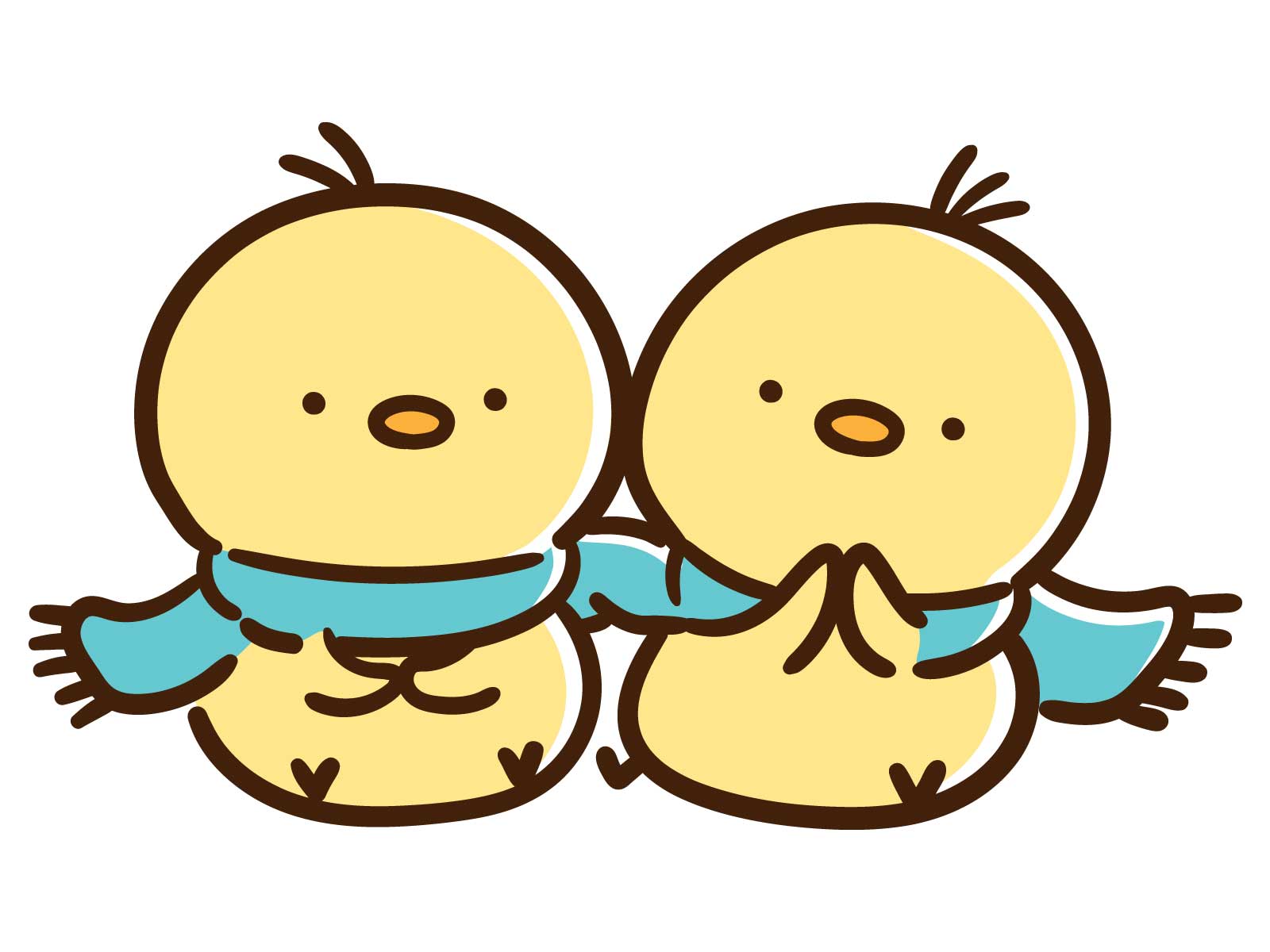 双子マフラーひよこ