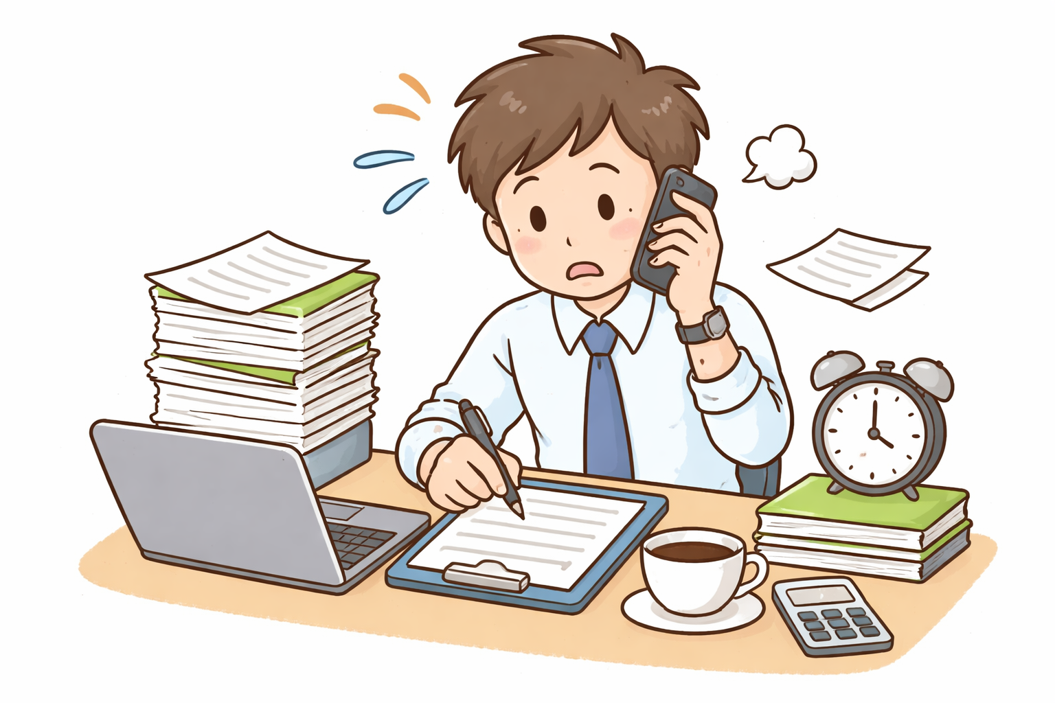 忙しい状況のイメージ図